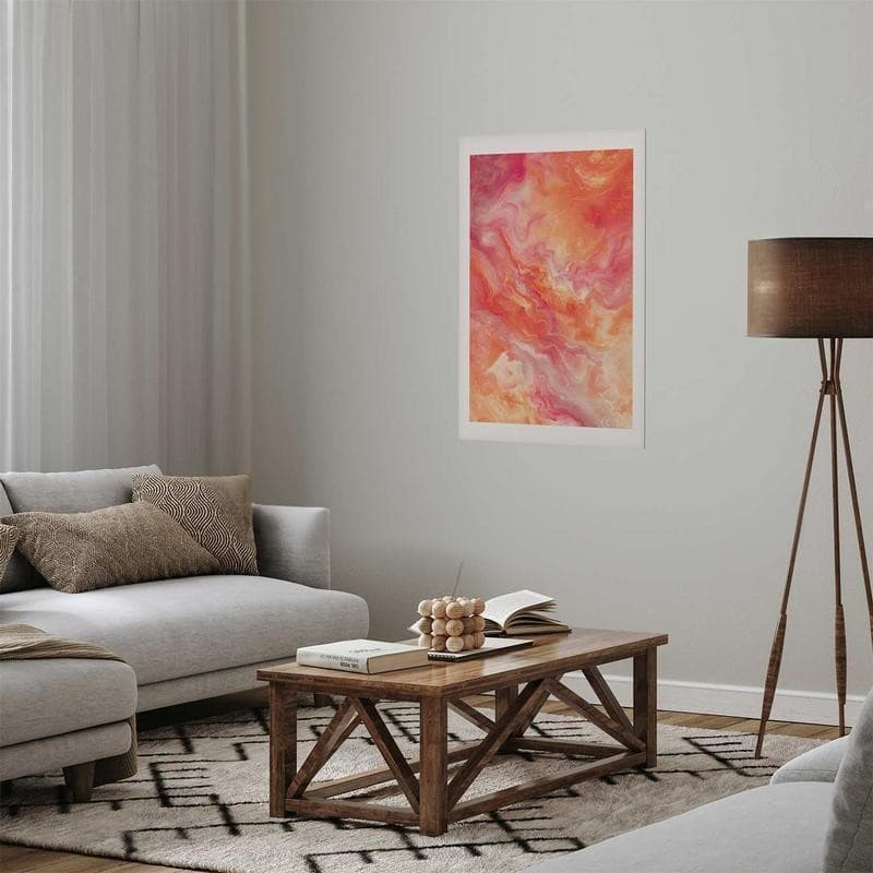 Poster - Fiery Colors - dynamic shapes in fire and pink tones in Poster e stampe Collezione Casa - Trebisacce, commercioVirtuoso.it