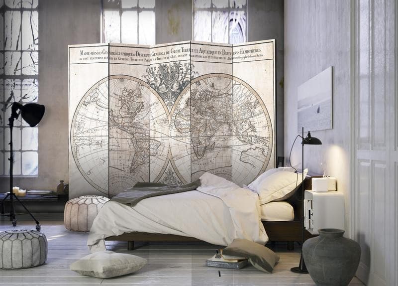 Paravento MappeMonde GeoHydrographique [divisori da interno] in Paraventi Collezione Casa - Trebisacce, commercioVirtuoso.it