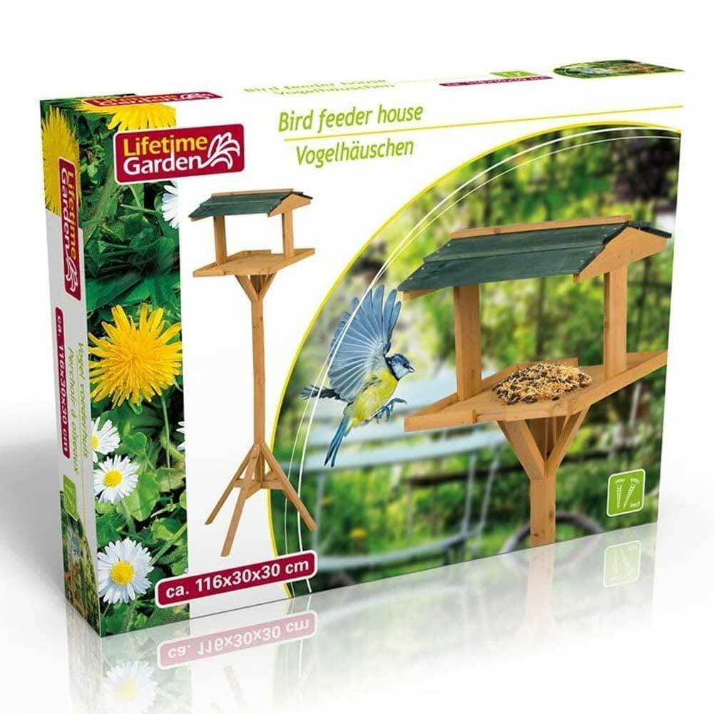 Casetta Mangiatoia per Uccelli da Giardino Bird House in Legno 115x35x35cm in Nidi Esplodia - Napoli, commercioVirtuoso.it