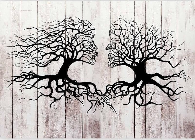Fotomurale Bacio degli alberi in Carta da parati Collezione Casa - Trebisacce, commercioVirtuoso.it