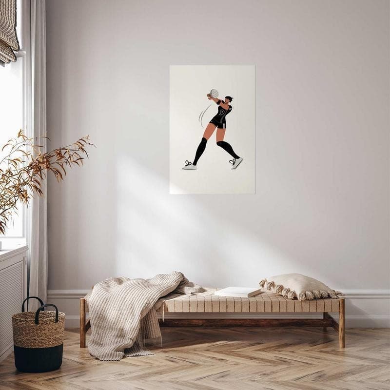 Poster - Illustration - Female Volleyball Team Player in Poster e stampe Collezione Casa - Trebisacce, commercioVirtuoso.it