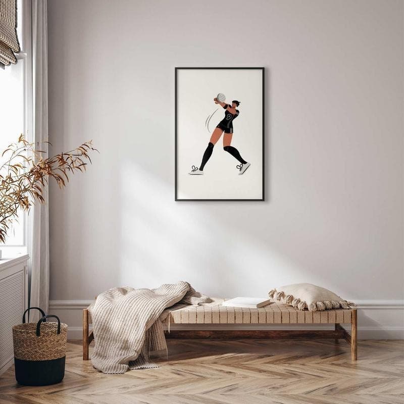 Poster - Illustration - Female Volleyball Team Player in Poster e stampe Collezione Casa - Trebisacce, commercioVirtuoso.it