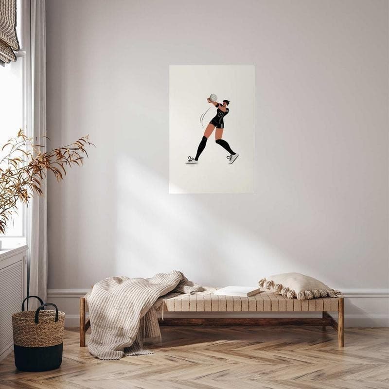 Poster - Illustration - Female Volleyball Team Player in Poster e stampe Collezione Casa - Trebisacce, commercioVirtuoso.it