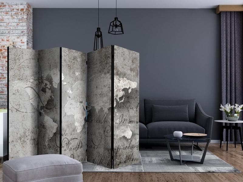 Paravento Map and letter II [Room Dividers] in Paraventi Collezione Casa - Trebisacce, commercioVirtuoso.it