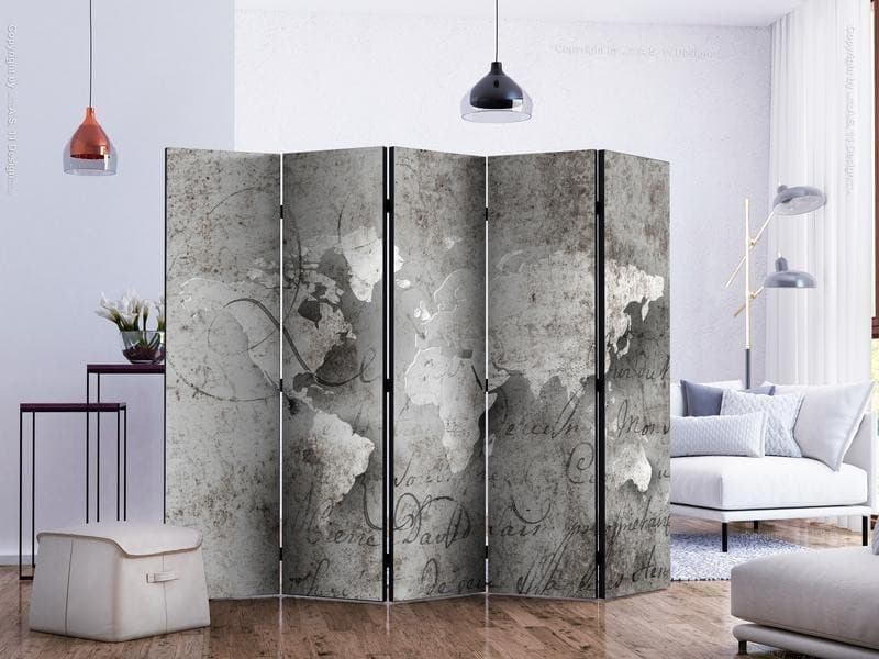 Paravento Map and letter II [Room Dividers] in Paraventi Collezione Casa - Trebisacce, commercioVirtuoso.it
