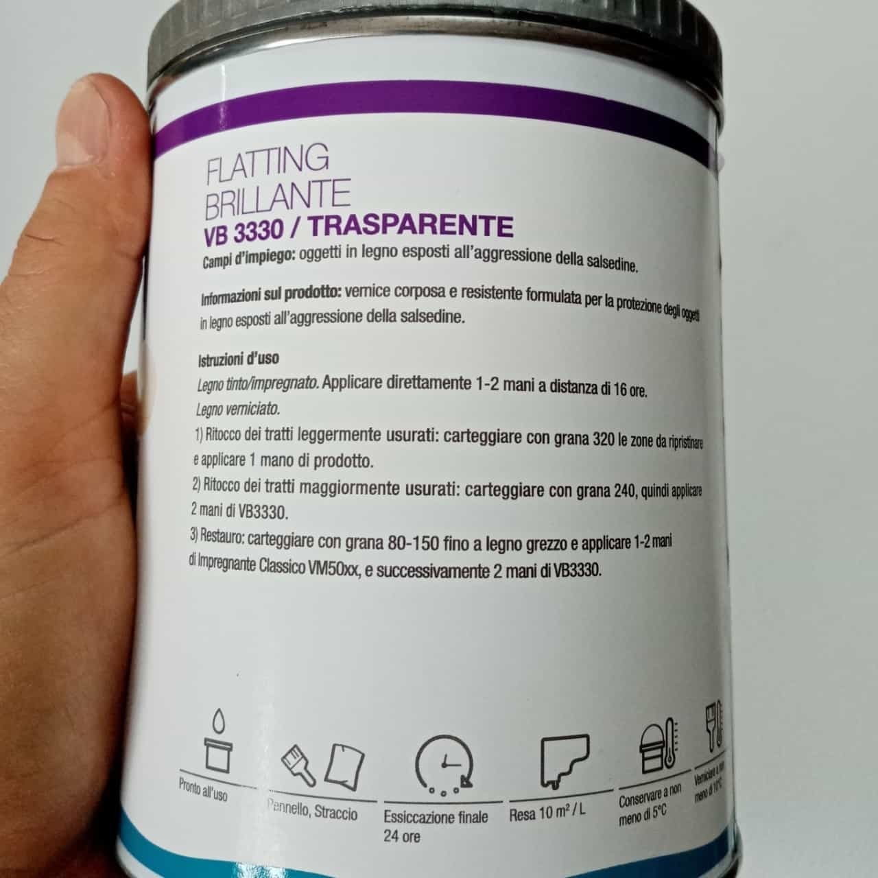 Renner 750ml flatting trasparente brillante a solvente per nautica in Vernice Aloiserw.com - Altomonte, commercioVirtuoso.it