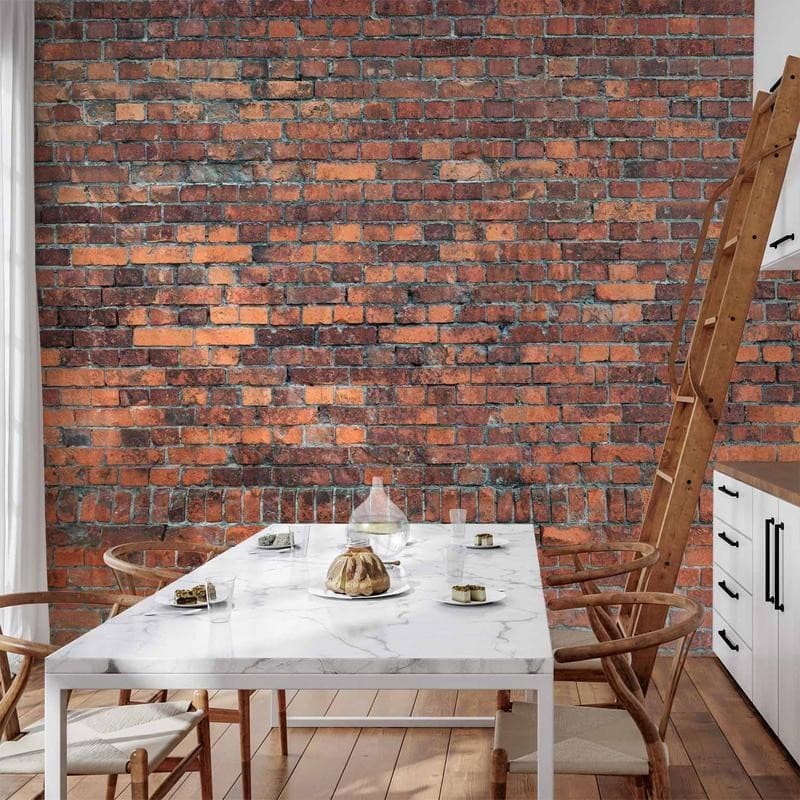 Fotomurale Vintage Wall (Red Brick) in Carta da parati Collezione Casa - Trebisacce, commercioVirtuoso.it