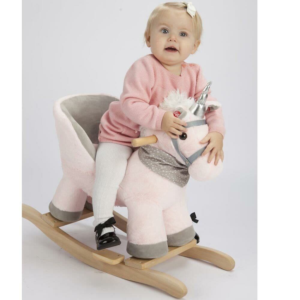 Unicorno Dondolo Cavalluccio Cavalcabile Peluche Bambini con Effetti Sonori Rosa in Cavalli a dondolo e animali Esplodia - Napoli, commercioVirtuoso.it