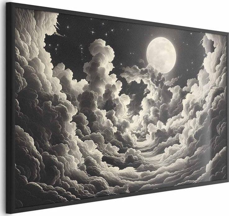 Poster - Moon and Stars Singing Among the Great Clouds in Poster e stampe Collezione Casa - Trebisacce, commercioVirtuoso.it
