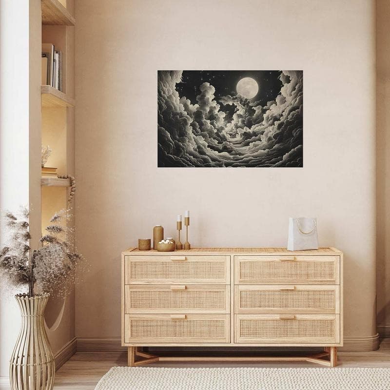 Poster - Moon and Stars Singing Among the Great Clouds in Poster e stampe Collezione Casa - Trebisacce, commercioVirtuoso.it