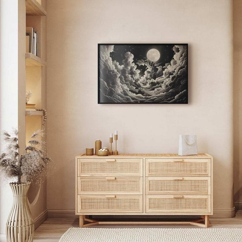 Poster - Moon and Stars Singing Among the Great Clouds in Poster e stampe Collezione Casa - Trebisacce, commercioVirtuoso.it