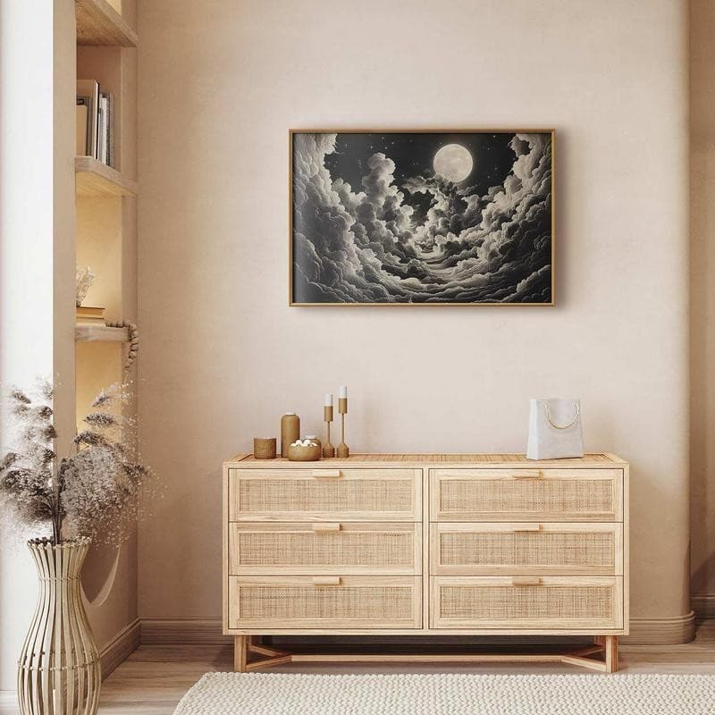 Poster - Moon and Stars Singing Among the Great Clouds in Poster e stampe Collezione Casa - Trebisacce, commercioVirtuoso.it
