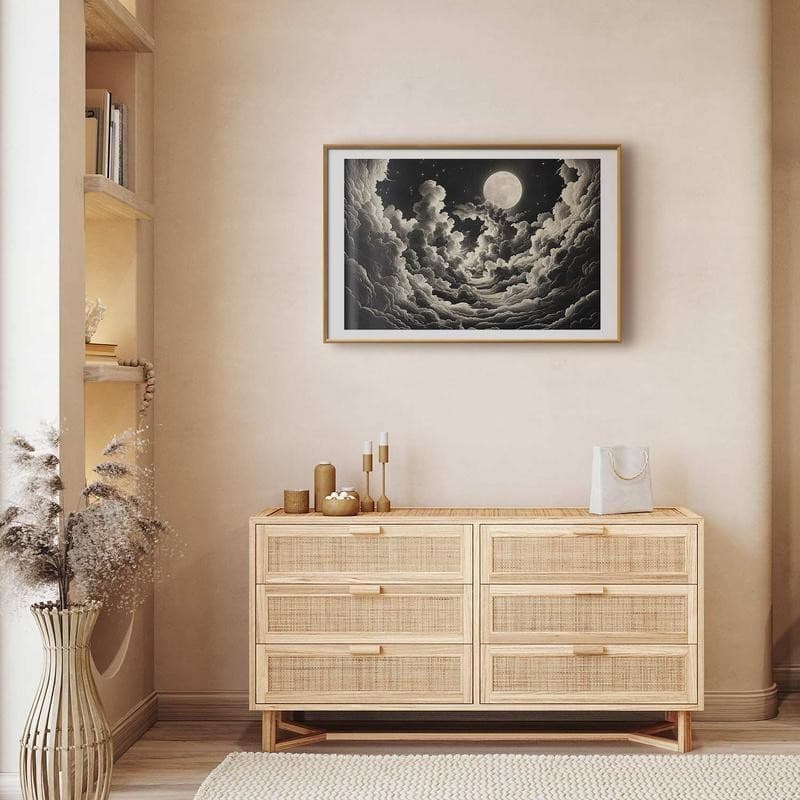 Poster - Moon and Stars Singing Among the Great Clouds in Poster e stampe Collezione Casa - Trebisacce, commercioVirtuoso.it