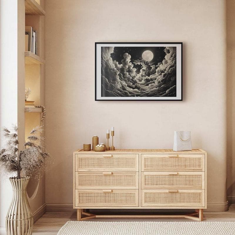 Poster - Moon and Stars Singing Among the Great Clouds in Poster e stampe Collezione Casa - Trebisacce, commercioVirtuoso.it