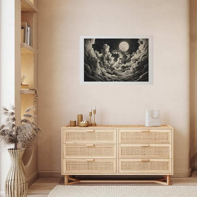 Poster - Moon and Stars Singing Among the Great Clouds in Poster e stampe Collezione Casa - Trebisacce, commercioVirtuoso.it