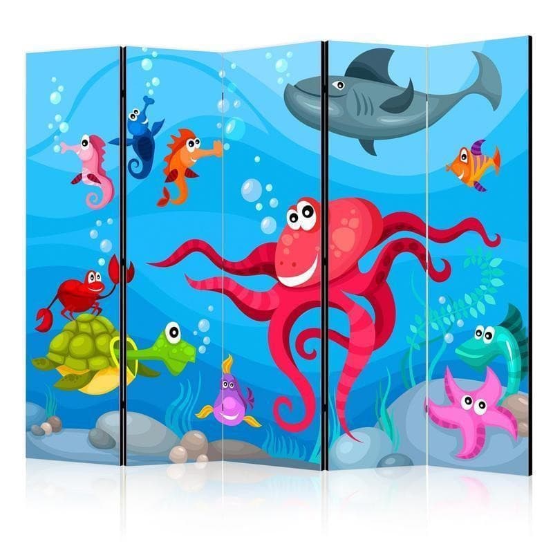 Paravento Octopus and shark II [Room Dividers]
