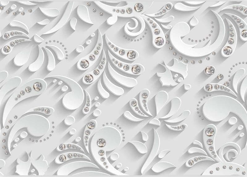 Fotomurale Flowers with Crystals in Carta da parati Collezione Casa - Trebisacce, commercioVirtuoso.it