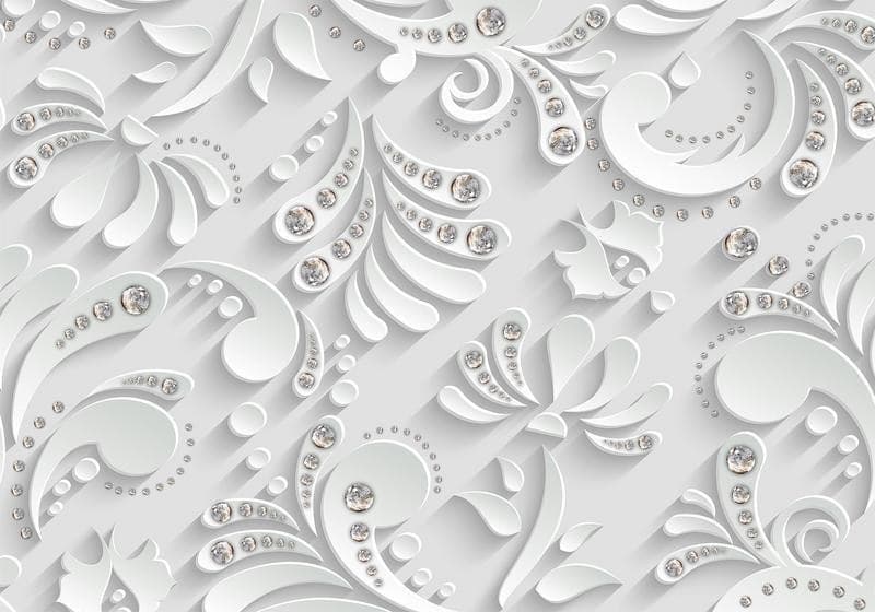 Fotomurale Flowers with Crystals in Carta da parati Collezione Casa - Trebisacce, commercioVirtuoso.it