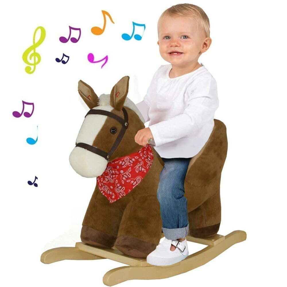 Cavallo Dondolo Cavalluccio Cavalcabile Peluche Gioco Bambini con Effetti Sonori in Cavalli a dondolo e animali Esplodia - Napoli, commercioVirtuoso.it