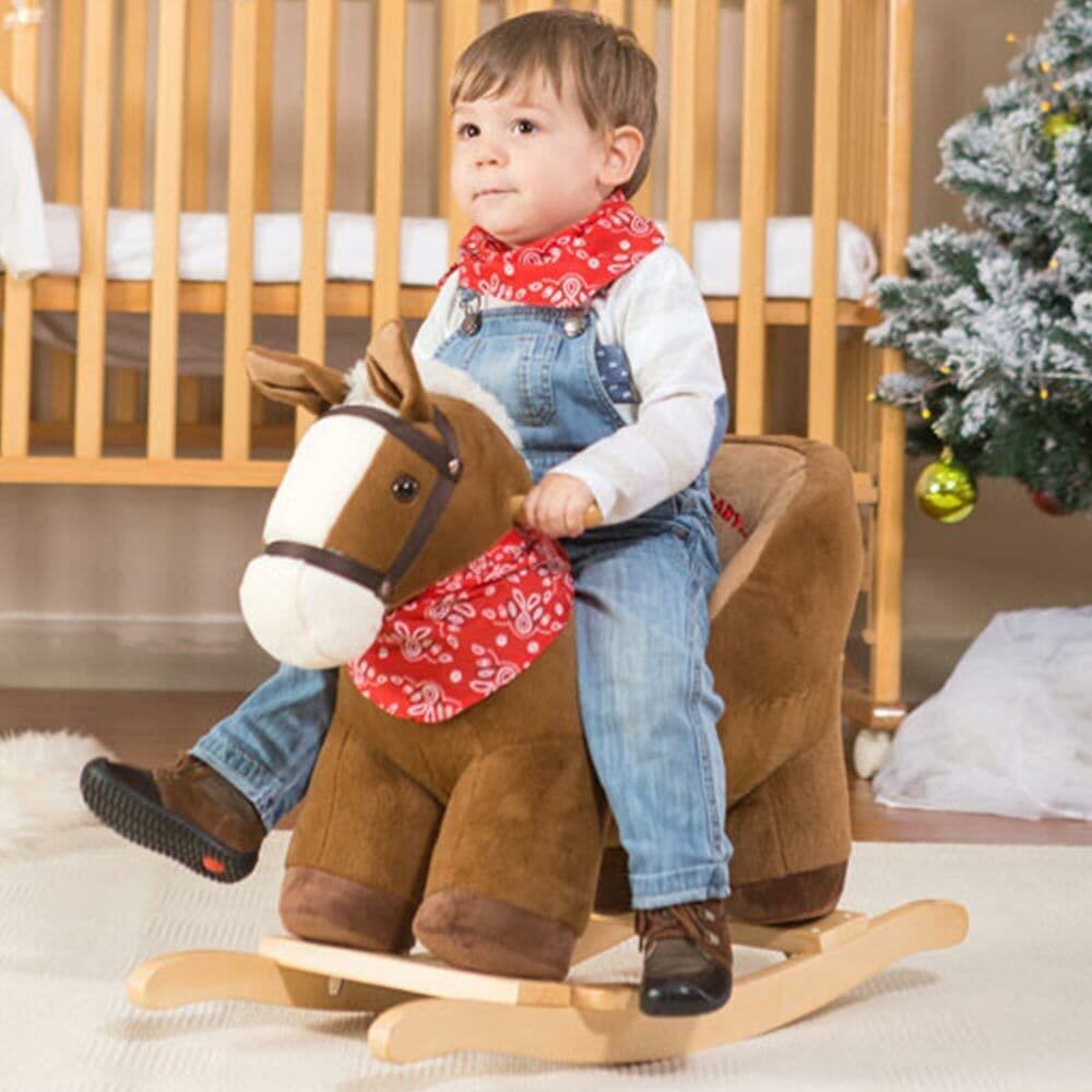 Cavallo Dondolo Cavalluccio Cavalcabile Peluche Gioco Bambini con Effetti Sonori in Cavalli a dondolo e animali Esplodia - Napoli, commercioVirtuoso.it