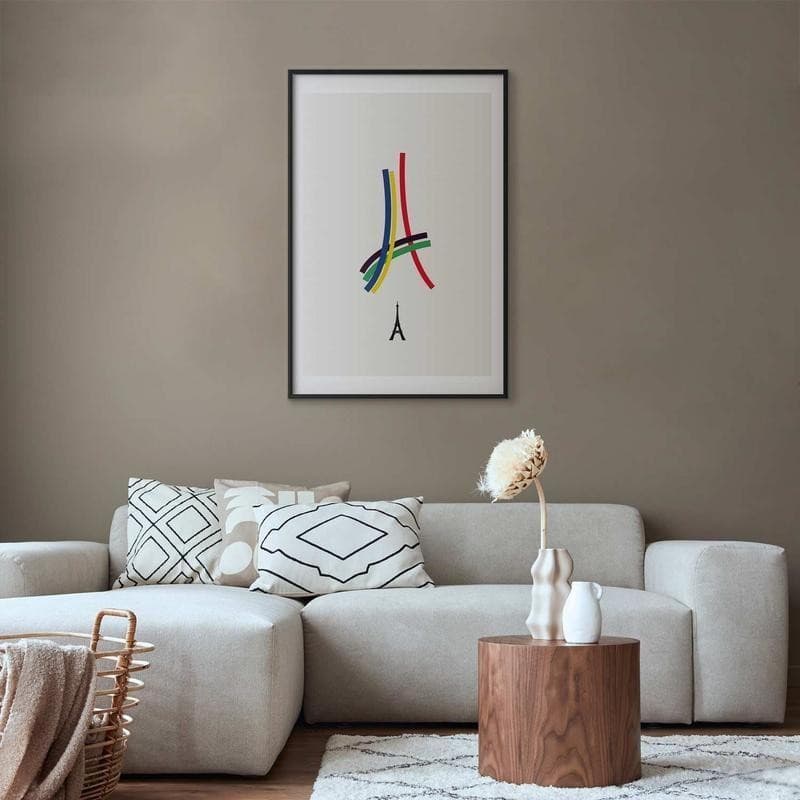 Poster - Eiffel Tower - Colored Graphic - Abstraction in Poster e stampe Collezione Casa - Trebisacce, commercioVirtuoso.it