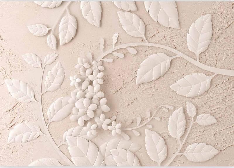 Fotomurale Paper Flowers (Beige) in Carta da parati Collezione Casa - Trebisacce, commercioVirtuoso.it