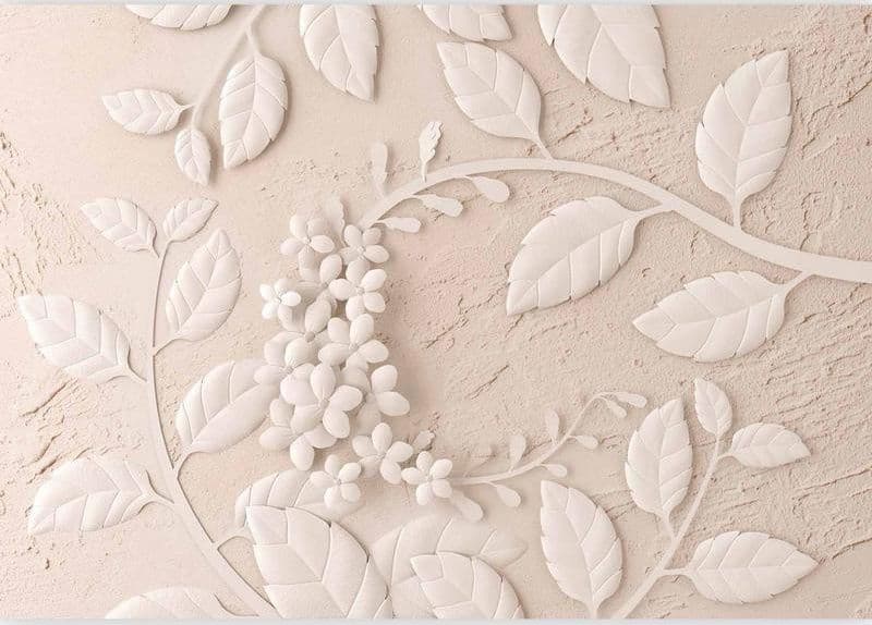 Fotomurale Paper Flowers (Beige) in Carta da parati Collezione Casa - Trebisacce, commercioVirtuoso.it