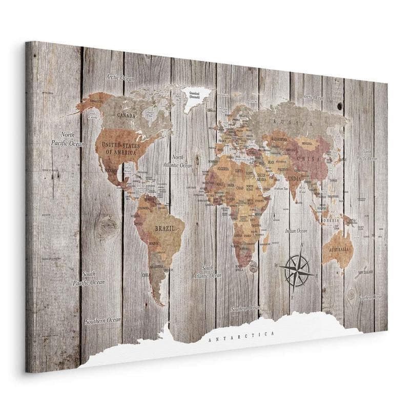 Quadro World Map: Wooden Stories in Sculture a parete Collezione Casa - Trebisacce, commercioVirtuoso.it
