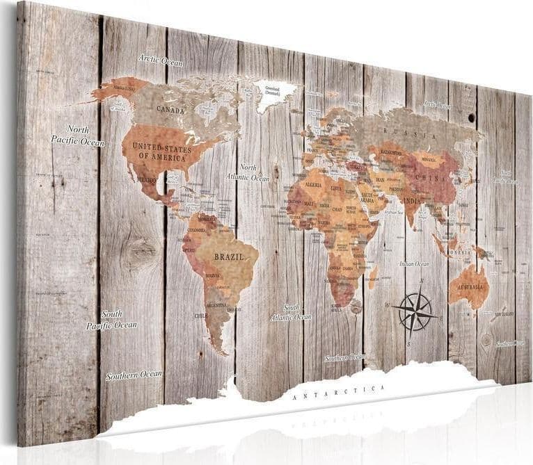 Quadro World Map: Wooden Stories in Sculture a parete Collezione Casa - Trebisacce, commercioVirtuoso.it