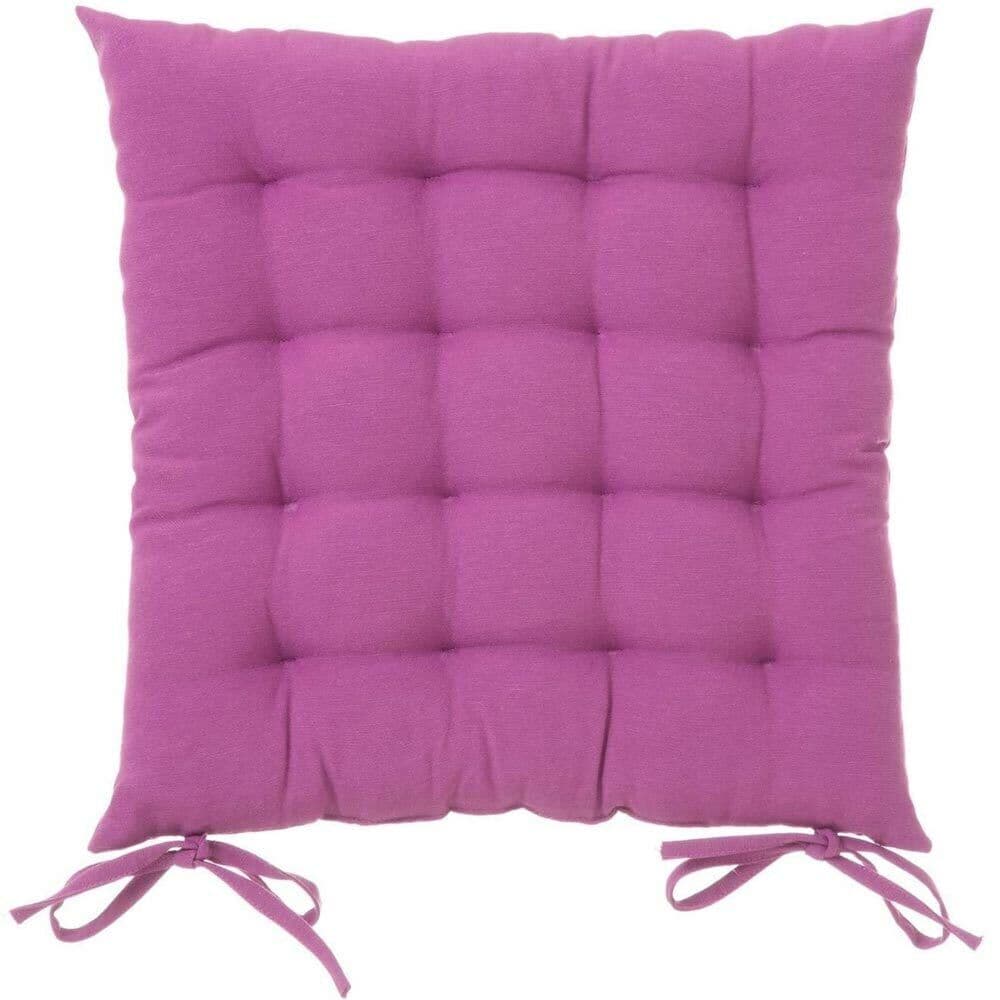 Cuscino Sedia in Tessuto Trapuntato Imbottito 40x40 con Laccetti Colore Viola in Cuscini per sedie da giardino Esplodia - Napoli, commercioVirtuoso.it