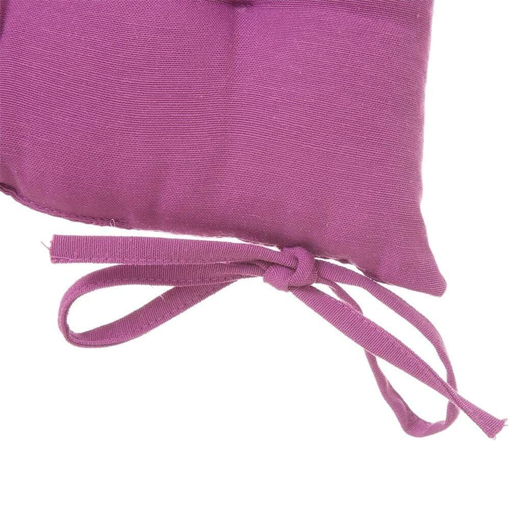 Cuscino Sedia in Tessuto Trapuntato Imbottito 40x40 con Laccetti Colore Viola in Cuscini per sedie da giardino Esplodia - Napoli, commercioVirtuoso.it