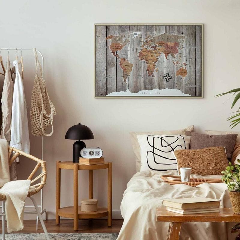Quadro World Map: Wooden Stories in Sculture a parete Collezione Casa - Trebisacce, commercioVirtuoso.it