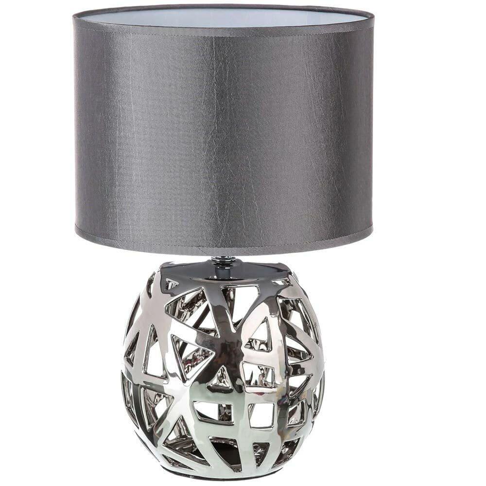 Lampada da Tavolo Lume Comodino in Ceramica Tessuto Design Moderno Abatjour Grey in Lampade da tavolo e abat-jour Esplodia - Napoli, commercioVirtuoso.it