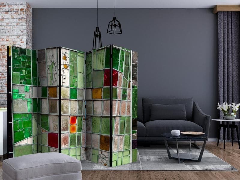 Paravento Emerald Stained Glass II [Room Dividers] in Paraventi Collezione Casa - Trebisacce, commercioVirtuoso.it