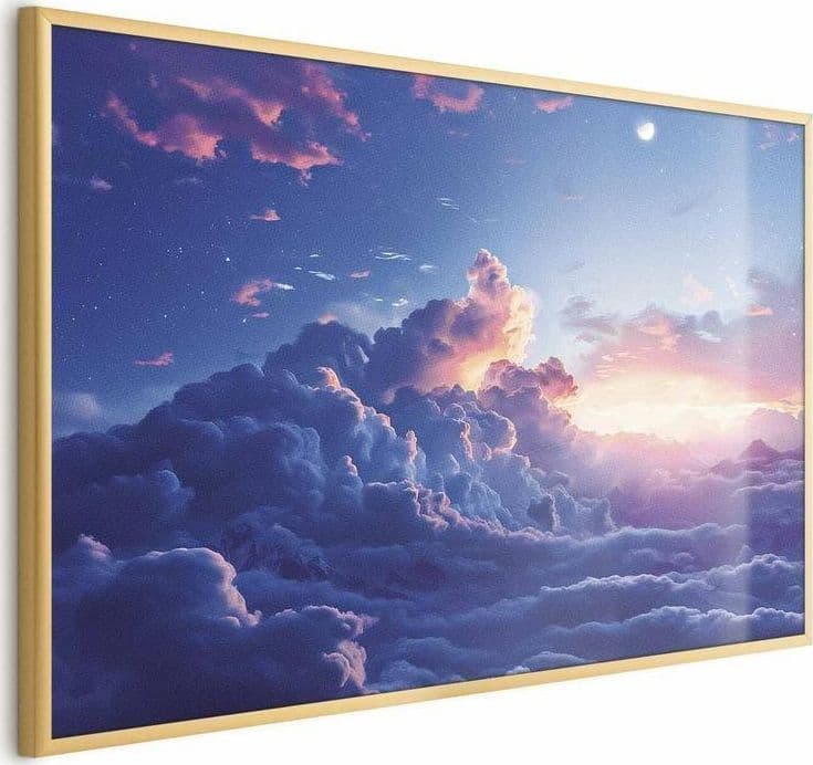 Poster - Night Concert in the Mountains: Clouds Illuminated by the Last Rays of the Sun in Poster e stampe Collezione Casa - Trebisacce, commercioVirtuoso.it