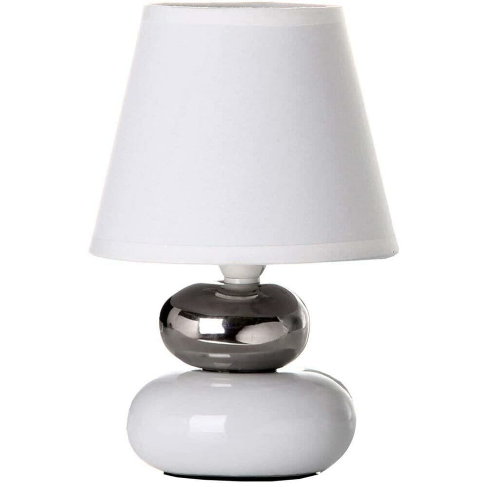 Lampada da Tavolo Lume Comodino Ceramica Tessuto Bianco Design Moderno Abatjour in Lampade da tavolo e abat-jour Esplodia - Napoli, commercioVirtuoso.it