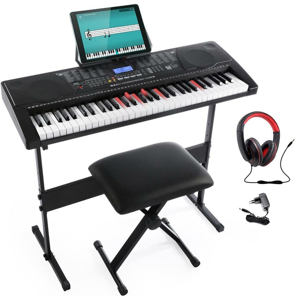 Tastiera Musicale Pianola Elettronica 61 Tasti Luminosi con Supporto e Sgabello in Supporti Esplodia - Napoli, commercioVirtuoso.it