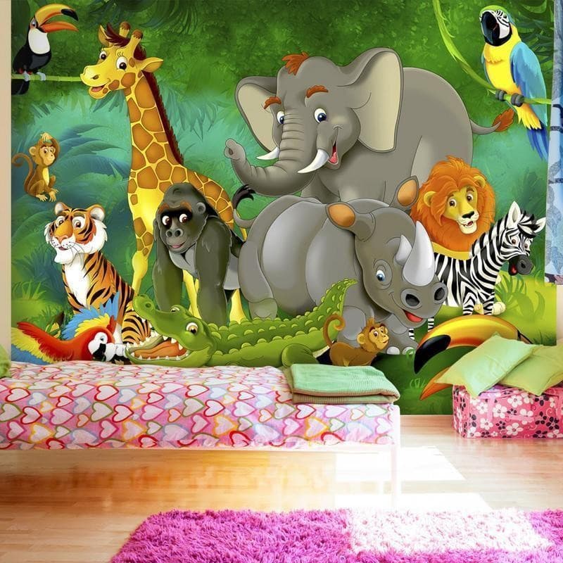 Fotomurale Colourful Safari in Carta da parati Collezione Casa - Trebisacce, commercioVirtuoso.it