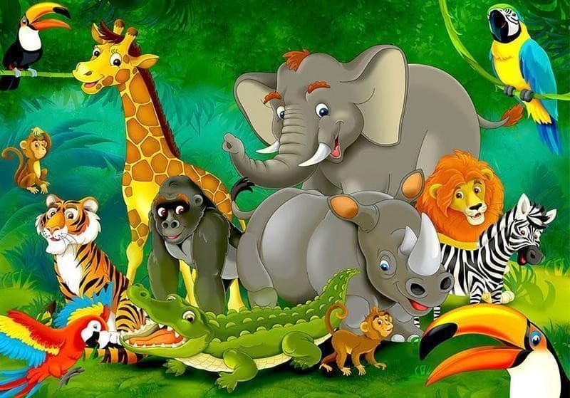 Fotomurale Colourful Safari in Carta da parati Collezione Casa - Trebisacce, commercioVirtuoso.it