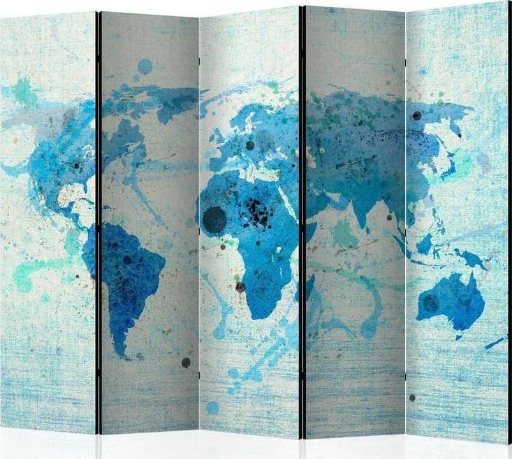 Paravento  Cruising and sailing   The World map II [Room Dividers]