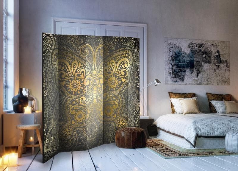 Paravento Golden Butterfly II [divisori da interno] in Paraventi Collezione Casa - Trebisacce, commercioVirtuoso.it