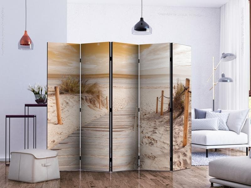Paravento On the beach sepia II [Room Dividers] in Paraventi Collezione Casa - Trebisacce, commercioVirtuoso.it
