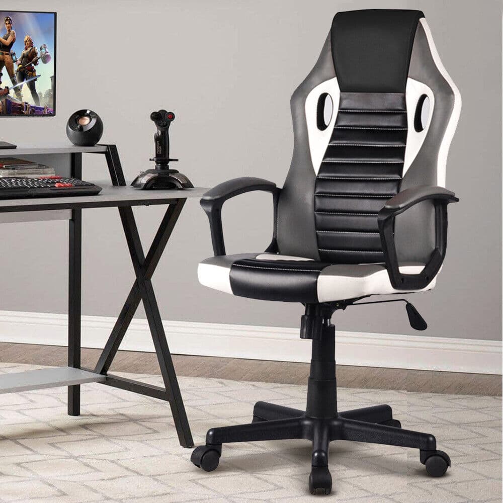Sedia Poltrona Gaming Scrivana Ufficio Casa Regolabile Girevole Direzionale Grey in Sedie da scrivania Esplodia - Napoli, commercioVirtuoso.it