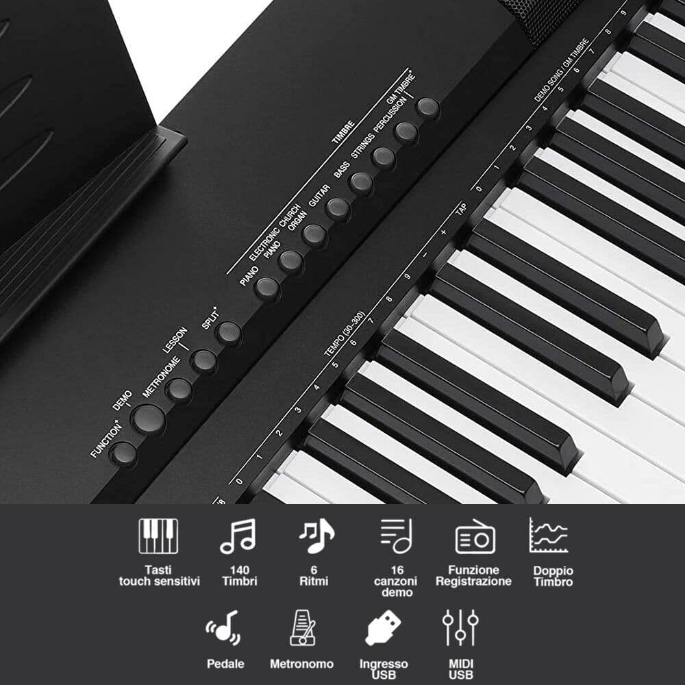 Tastiera Musicale 88 Tasti Pesati Professionale Pianola Pianoforte con Pedale in Pianoforti digitali Esplodia - Napoli, commercioVirtuoso.it