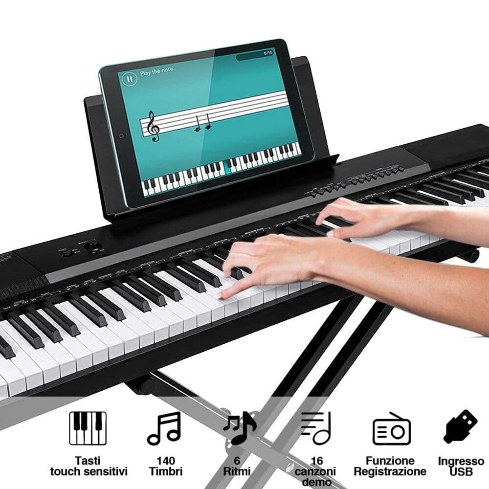 Tastiera Musicale 88 Tasti Pesati Professionale Pianola con Pedale e Supporto in Pianoforti digitali Esplodia - Napoli, commercioVirtuoso.it