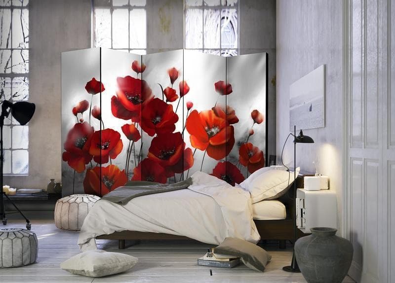 Paravento Poppies in the Moonlight II [divisori da interno] in Paraventi Collezione Casa - Trebisacce, commercioVirtuoso.it