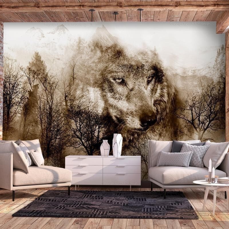 Fotomurale Mountain Predator (Brown) in Carta da parati Collezione Casa - Trebisacce, commercioVirtuoso.it