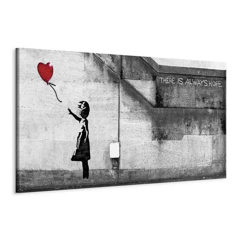 Quadro There is Always Hope (1 Part) Narrow Red in Poster e stampe Collezione Casa - Trebisacce, commercioVirtuoso.it