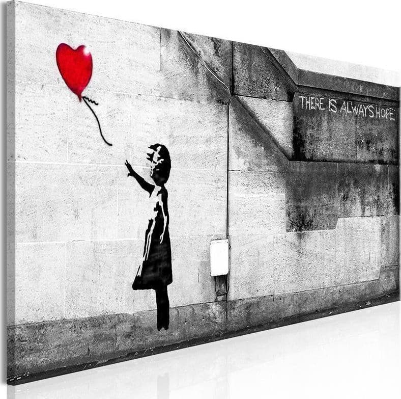 Quadro There is Always Hope (1 Part) Narrow Red in Poster e stampe Collezione Casa - Trebisacce, commercioVirtuoso.it