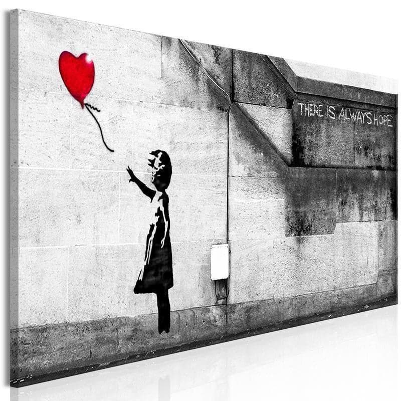 Quadro There is Always Hope (1 Part) Narrow Red in Poster e stampe Collezione Casa - Trebisacce, commercioVirtuoso.it